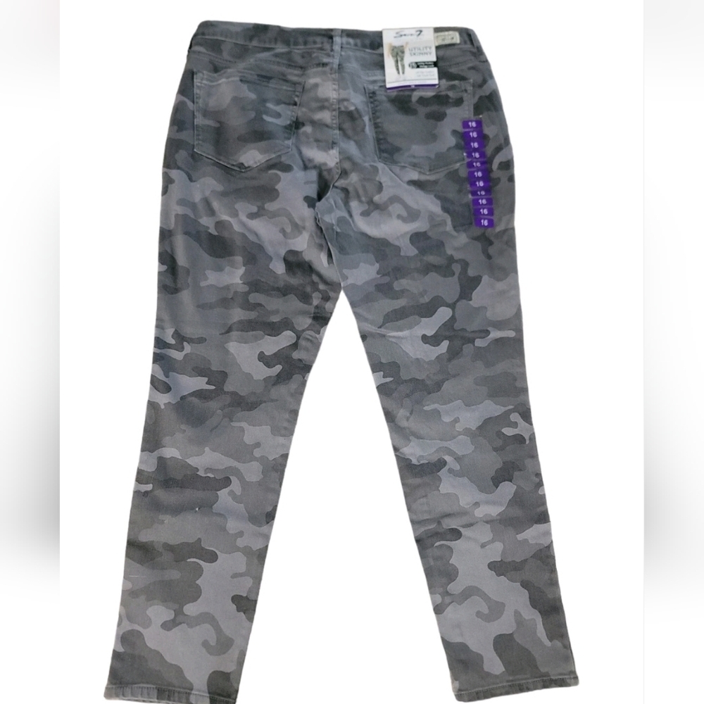 Seven7 Utility Ankle Skinny Twil Camouflage Pants